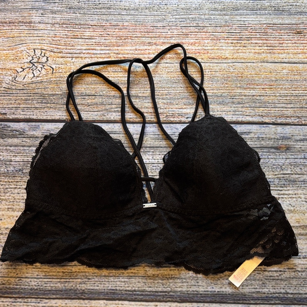 Strappy Black Lace Bralette